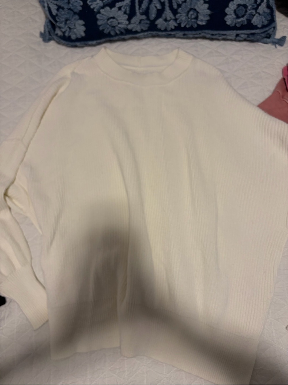 aerie Cream Ribbed Shawl Collar Cardigan